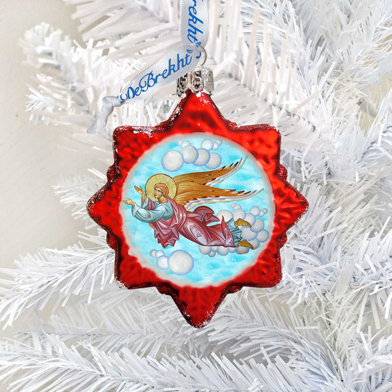 4'' Handmade Glass Holiday Shaped Ornament