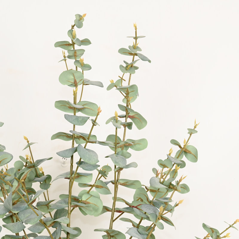 Branche d'eucalyptus artificiel de 40 po pour vase de remplissage, bouquet de fleurs à longue tige de feuillage de verdure de campagne pour décoration de table de centre de table de bureau à domicile