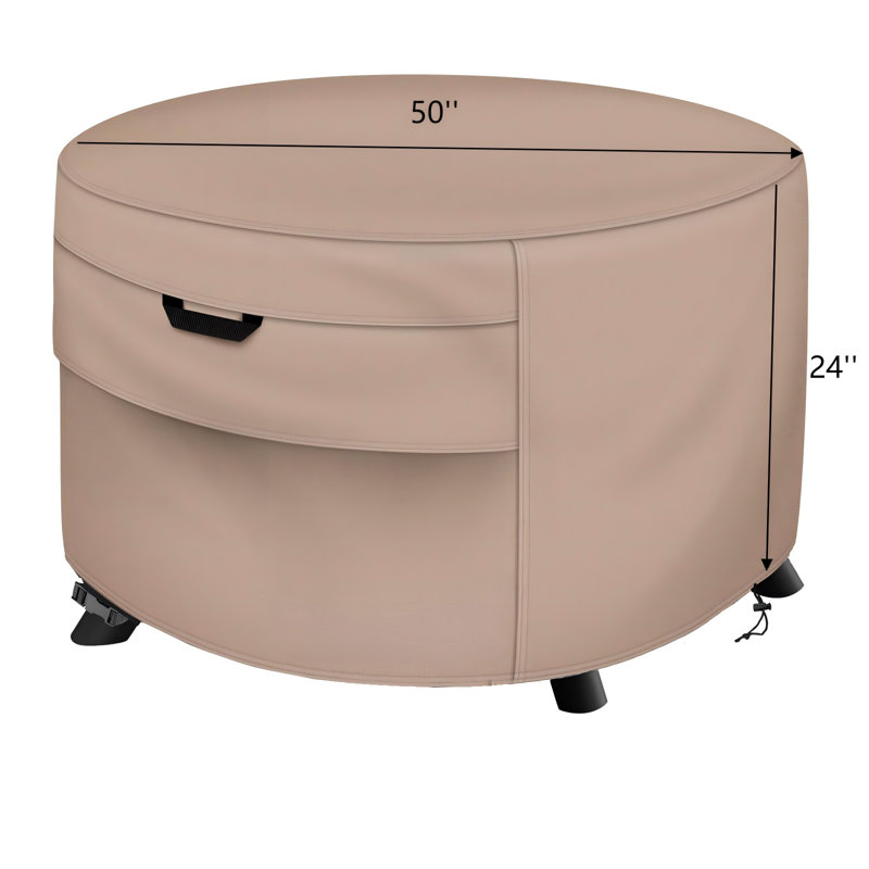 Housse ronde pour foyer d'extérieur, 24" H x 50" W x 50" D