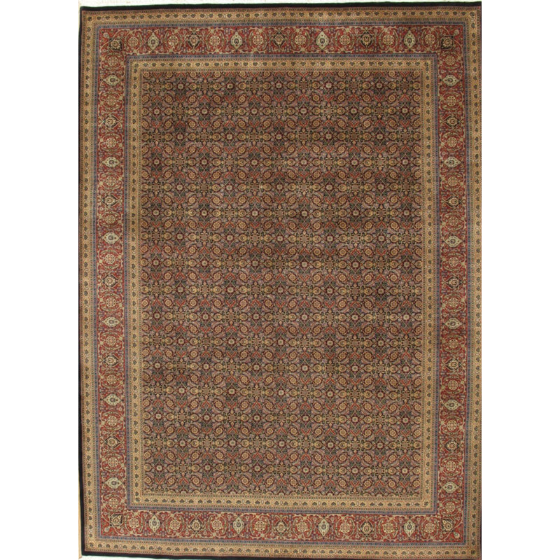 Baku Handmade Wool Floral Area Rug, Rectangle 12' x 15'