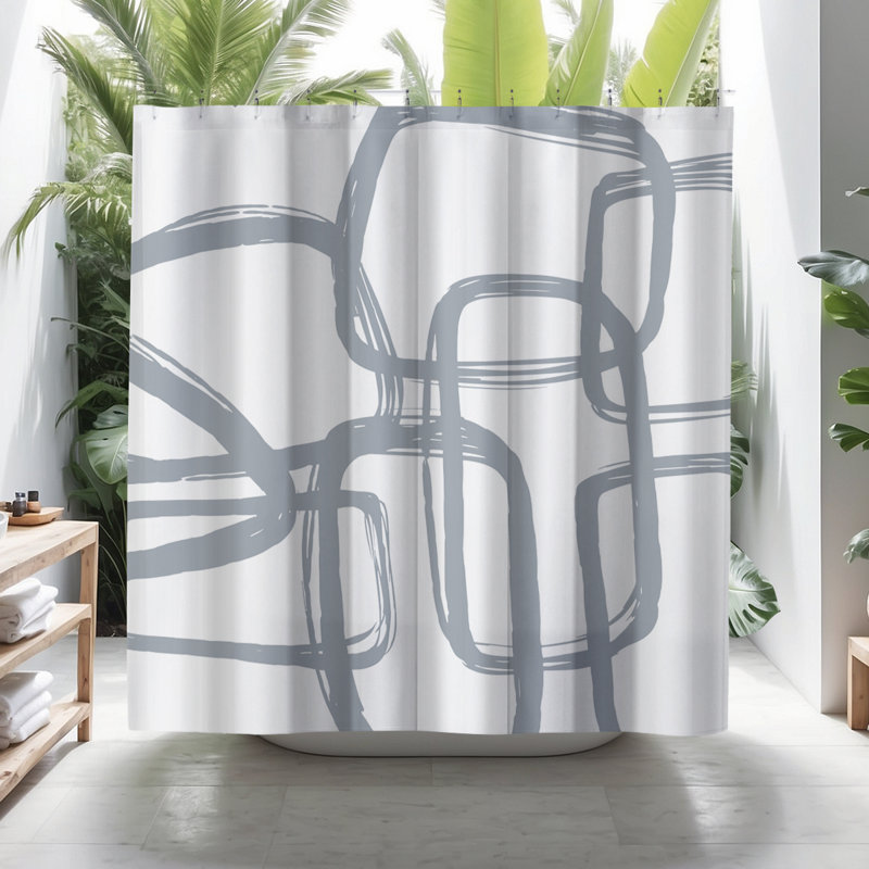 Coco Shower Curtain, Gray