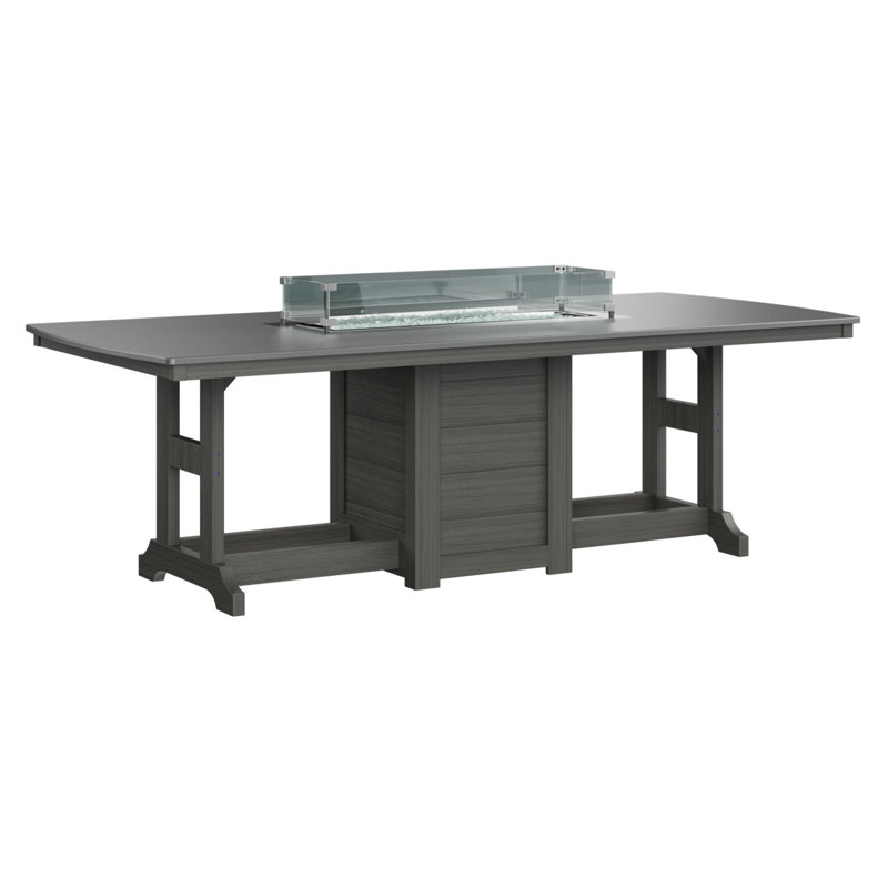 Table de salle à manger avec foyer 72 po Berlin Gardens Garden Classic, H 31 po x l 44 po x P 96 po