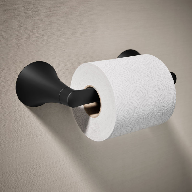 Porte-papier hygiénique Buckley, Noir mat