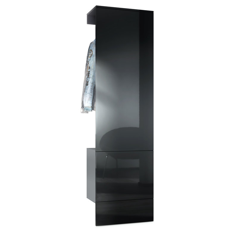 Chappa Hall Tree 52cm Wide, High-gloss black