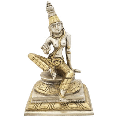 Déesse assise Uma Parvati en laiton