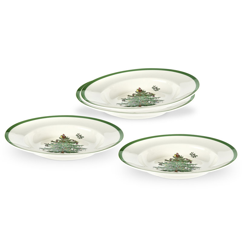Spode Christmas Tree Soup Plates 9"