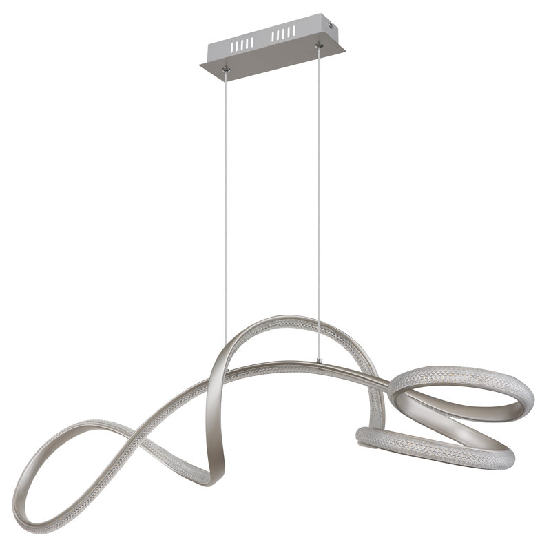 Dayra 1 - Light LED Pendant, Brushed nickel