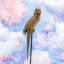 Edmiston Gold Parrot Figurine Sculpture - Realistic Exotic Animal Ornament, Hand Finished Resin Accent for Home Décor