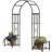 Larson 214cm W x 50cm D Metal Arbour in Black