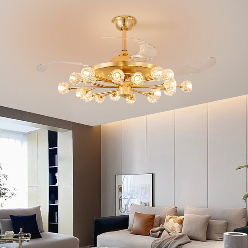 Ventilateur de plafond avec 18 lumières Averygrace, 40.94"