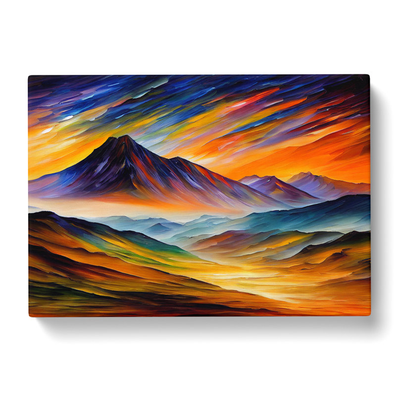 Mountains Scene Vol.4 Abstract - Wrapped Canvas