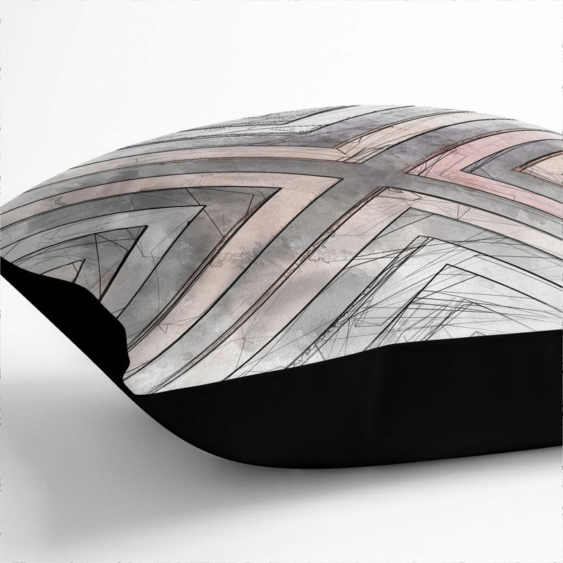 Square Throw Cushion, Black, 40cm H x 40cm W x 15cm D