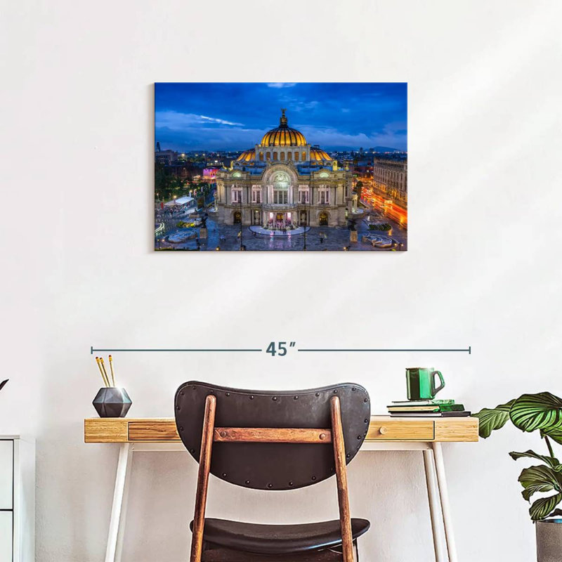 Palais des beaux-arts de Nicci au Mexique, H 20 po x l 30 po