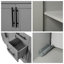 Meuble-lavabo double 59,3 po Modern Shaker-302515504