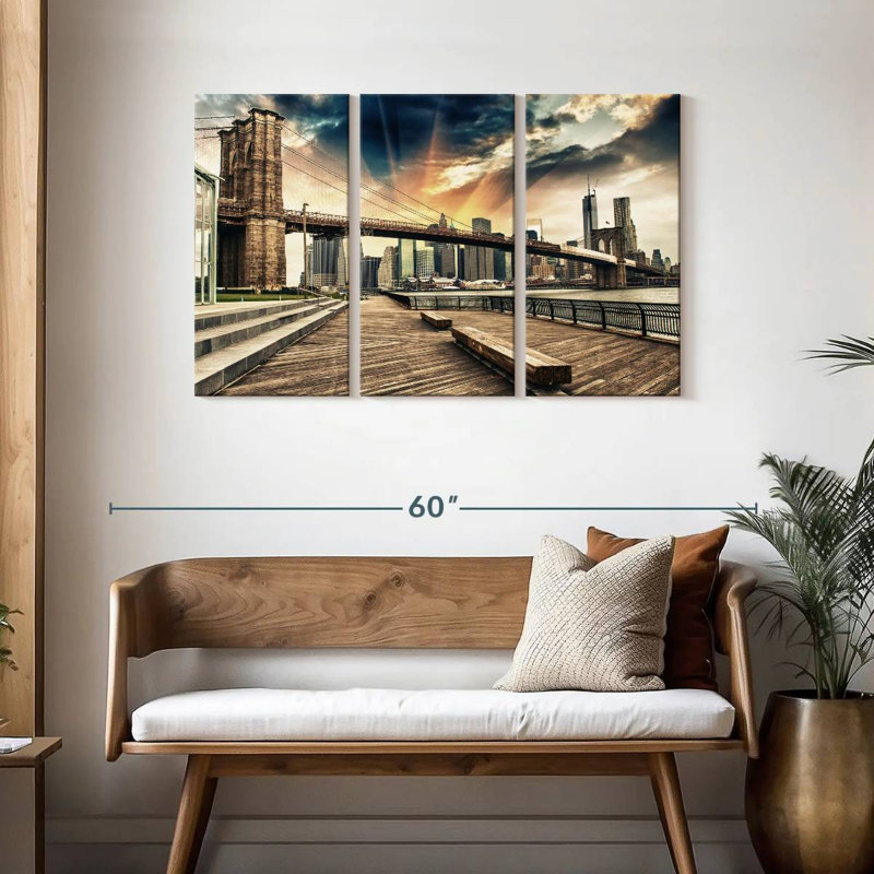 Lilie Dramatic Brooklyn Bridge, 28" H x 45" W