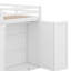 Lit mezzanine avec tiroirs, bureau et garde-robe-106491190