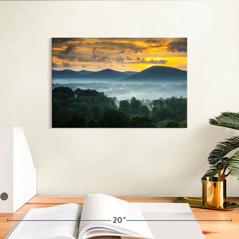 Alvord Hazy Blue Ridge Mountains, H 8 po x l 12 po