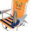 Life Is Good 4-Position Backpack Pillow And Cup Holder Beach Chair, Canyon Orange