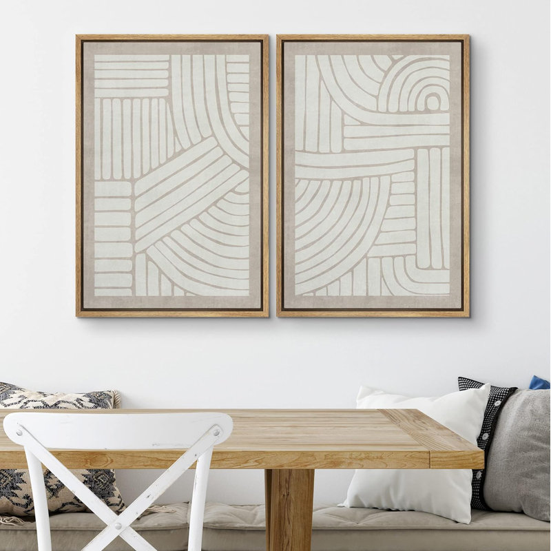 «Wood Tree Ring Gray Duo Wilderness», 2 pièces, Naturel, H 36 po x l 24 po