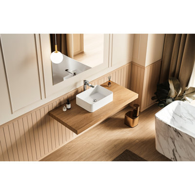 Lavabo pour salle de bain blanc mat 20 po x 14 po - Élégant et pratique
