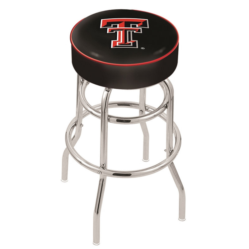Tabouret de bar et de comptoir pivotant NCAA, Tabouret de comptoir (siège à 25 po de hauteur, Texas Tech