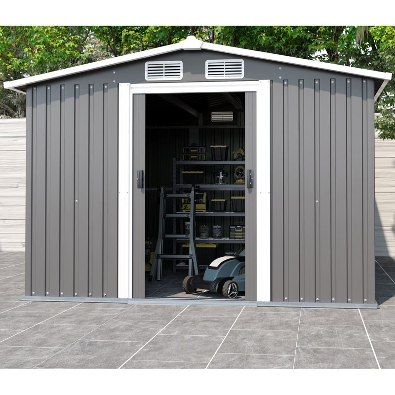 Remise de rangement extérieure en métal 10 pi x 8 pi