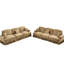 Canapé modulaire en chenille de café à 3 places avec accoudoirs évasés Soft And Smooth-738627800