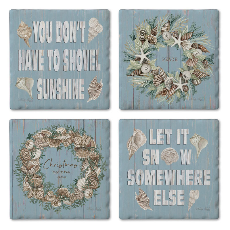 Ensemble de 4 sous-verres Shovel Sunshine