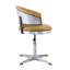 Tabouret confortable en cuir de curcuma avec base à 4 et option de rotation