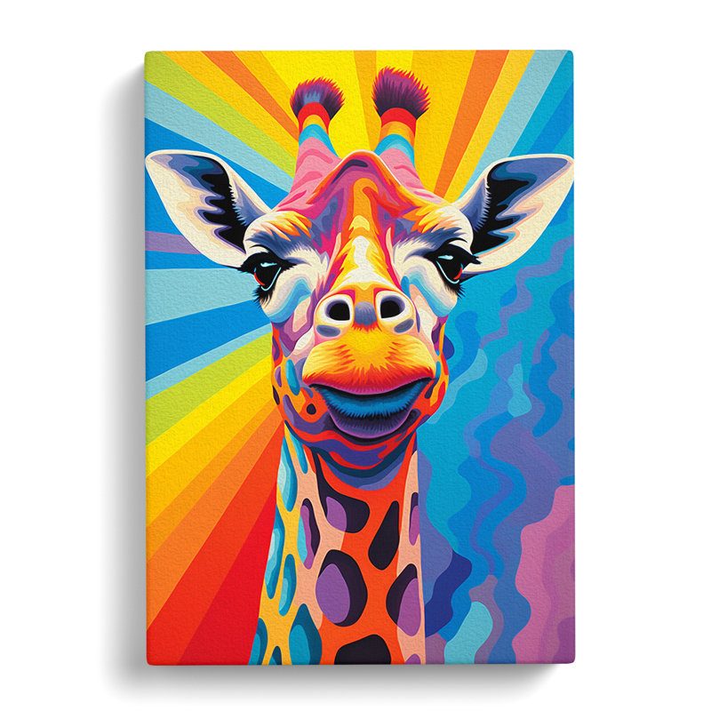 Giraffe Op No.2 - Print, 60cm H x 40cm W x 3cm D