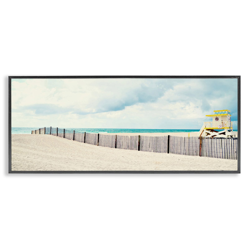 Sandy Boardwalk Way, estampe numérique encadrée par Susan Bryant be-969, H 13 po x l 30 po, Giclée encadrée noir minuit