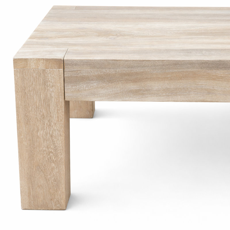 Table basse Maybee, light white wash