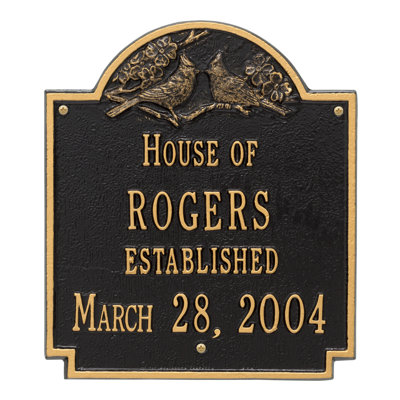Cardinal 4-Line Wall Address Plaque