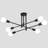 Eiren 6-Light 27.56'' Dimmable Sputnik Chandelier Modern Linear Semi Flush Mount Ceiling Light-739121766