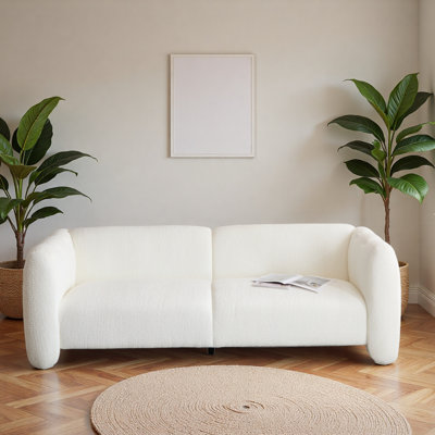 83" 3-Seater Boucle Sofa,Wave Design