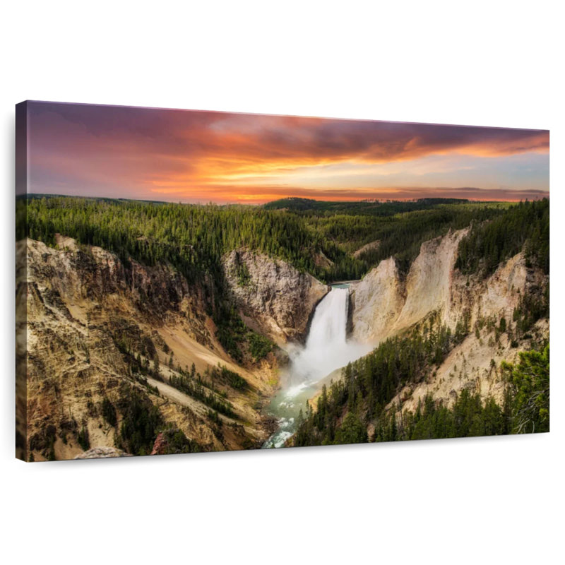 Cascades d'Alvord Yellowstone, H 16 po x l 24 po
