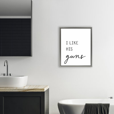 Like His Guns Floating Frame, design by Lettered and Lined