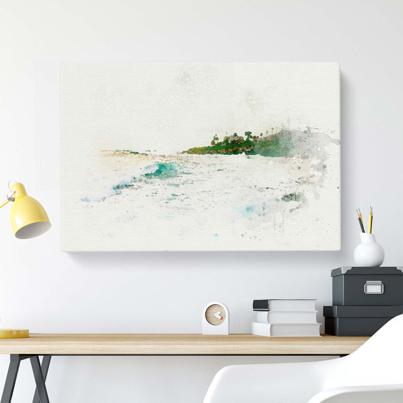 San Diego Seascape In Abstract - Wrapped Canvas, 60cm H x 91cm W x 3cm D