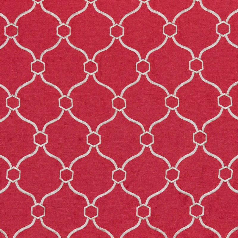 Suite Picardie Quatrefoil Fabric, Geranium