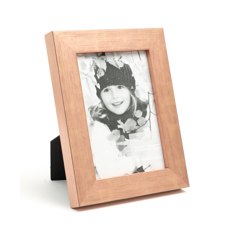Cadre photo simple en bois doré, 5 po x 7 po, Rose