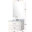 Meuble-lavabo blanc 30 po X P 22 po, comptoir en marbre, robinet, miroir simple 28 po 30 po x 22 po, marbre