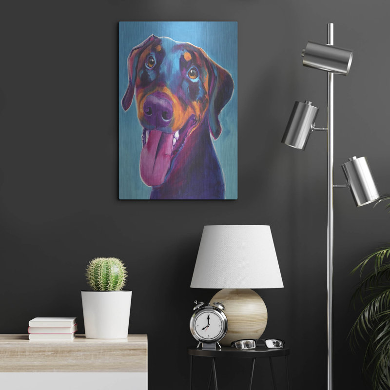 "Doberman - Annie" par Dawg Painter, H 24 po x l 16 po
