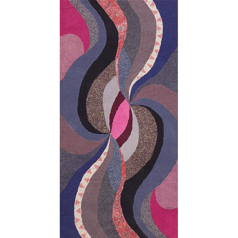 1940s Multicolor Antique Hooked American Small Scatter Size Wool Rug