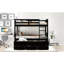 Lit superposé pour lit simple superposé avec lit gigogne-1521590202