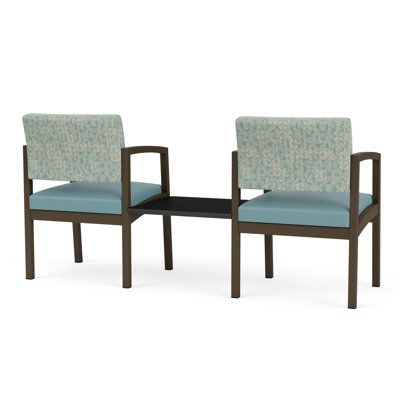 Structure tandem 2 places avec table centrale en acier Lenox
