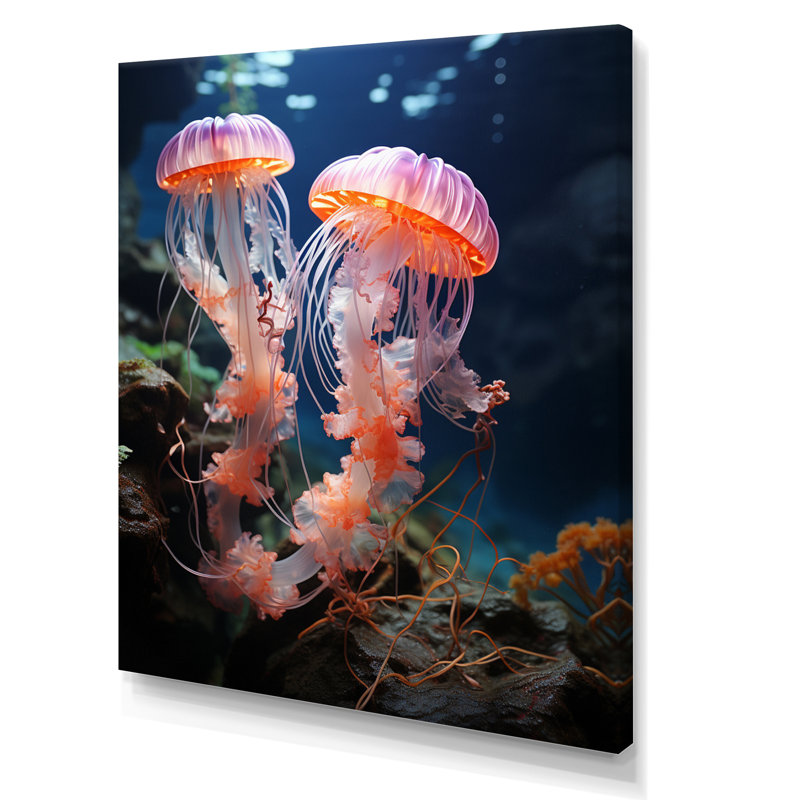 MacDowell Animal Jellyfish Portrait II - reproduction, H 44 po x l 34 po x P 1,5 po, Toile tendue