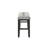Counter Height Bench, Button Seat, Tapered Wood Legs, Charcoal Linen Finish For Bedroom And Living Room Modern Finish, Solid Construction