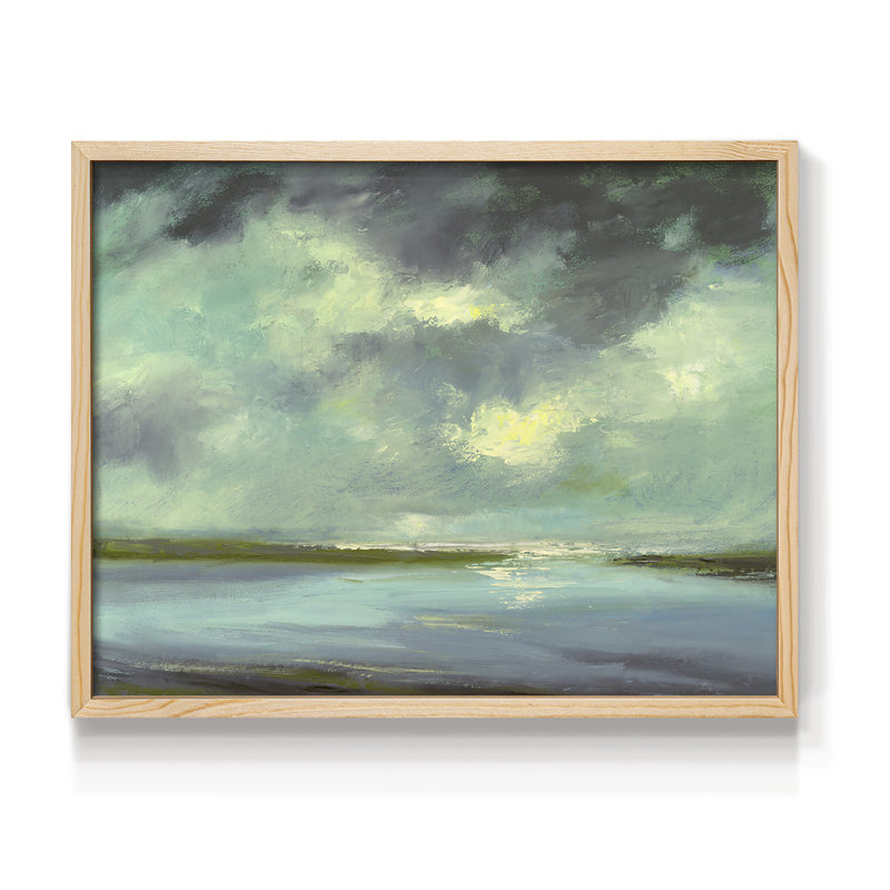 Lagoon -Framed Print - Restickable, Natural, 16" H x 20" W