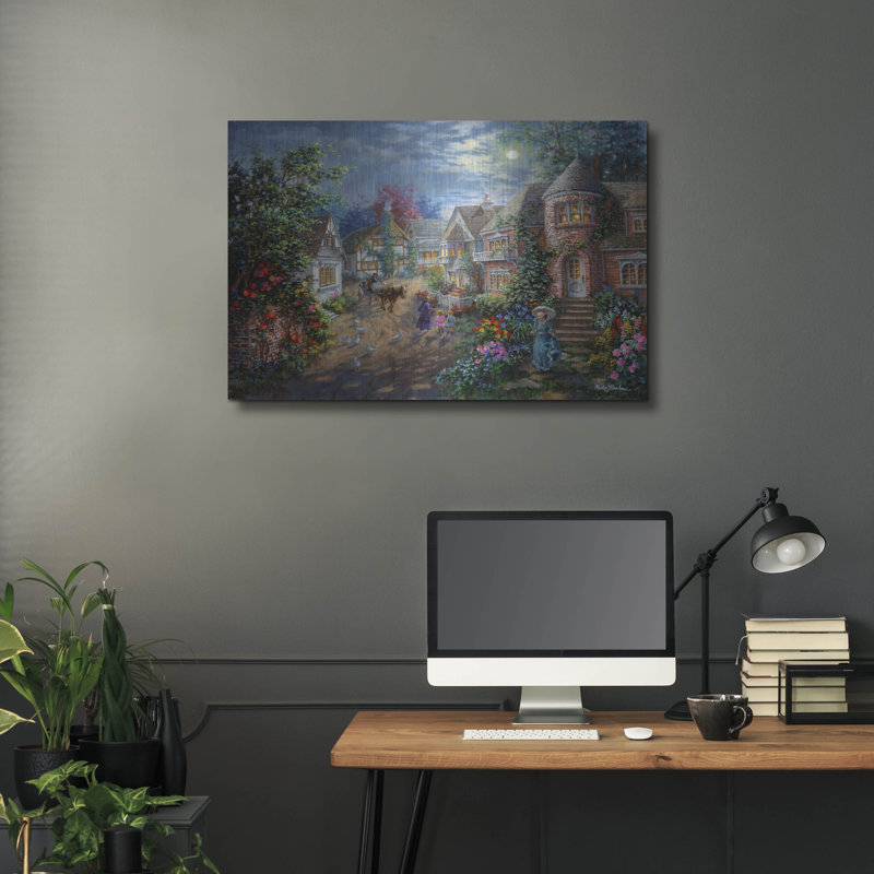  «Moonlight Splendor» par Nicky Boehme, art mural en métal, 36 po x 24 po, H 24 po x l 36 po
