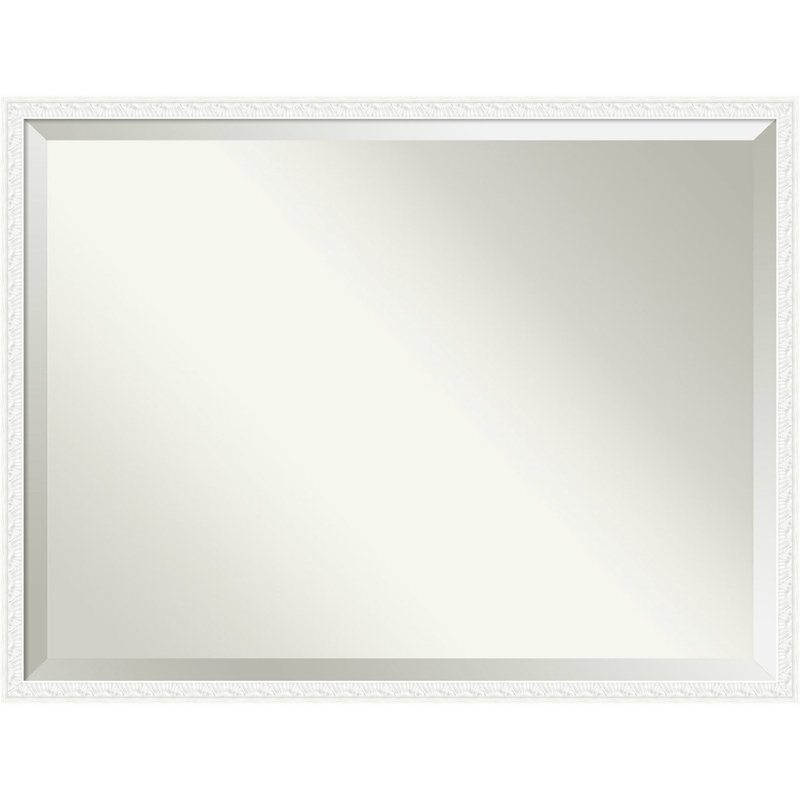 Miroir mural Bethany, 32 po x 42 po, Blanc